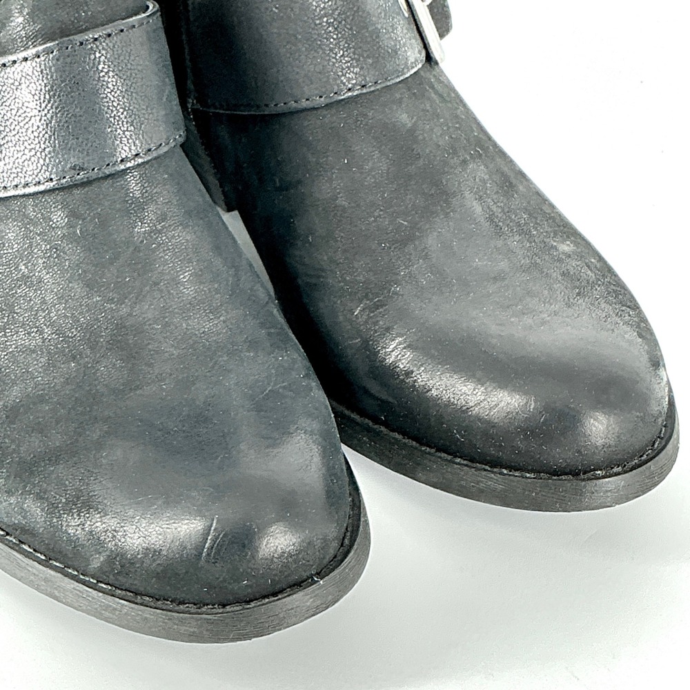 Aqua Sofft Size 6 Black Leather Ankle Boots Moto NEW Alvie Water Resistant $150 - Picture 11 of 14